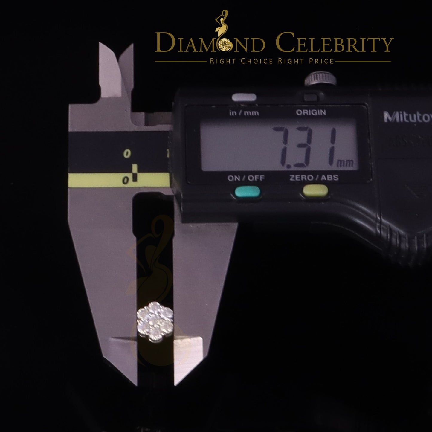 Diamondcelebritees 925 Silver White 1.00ct VVS 'D' Moissanite Floral Stud Earrings Men's/Womens