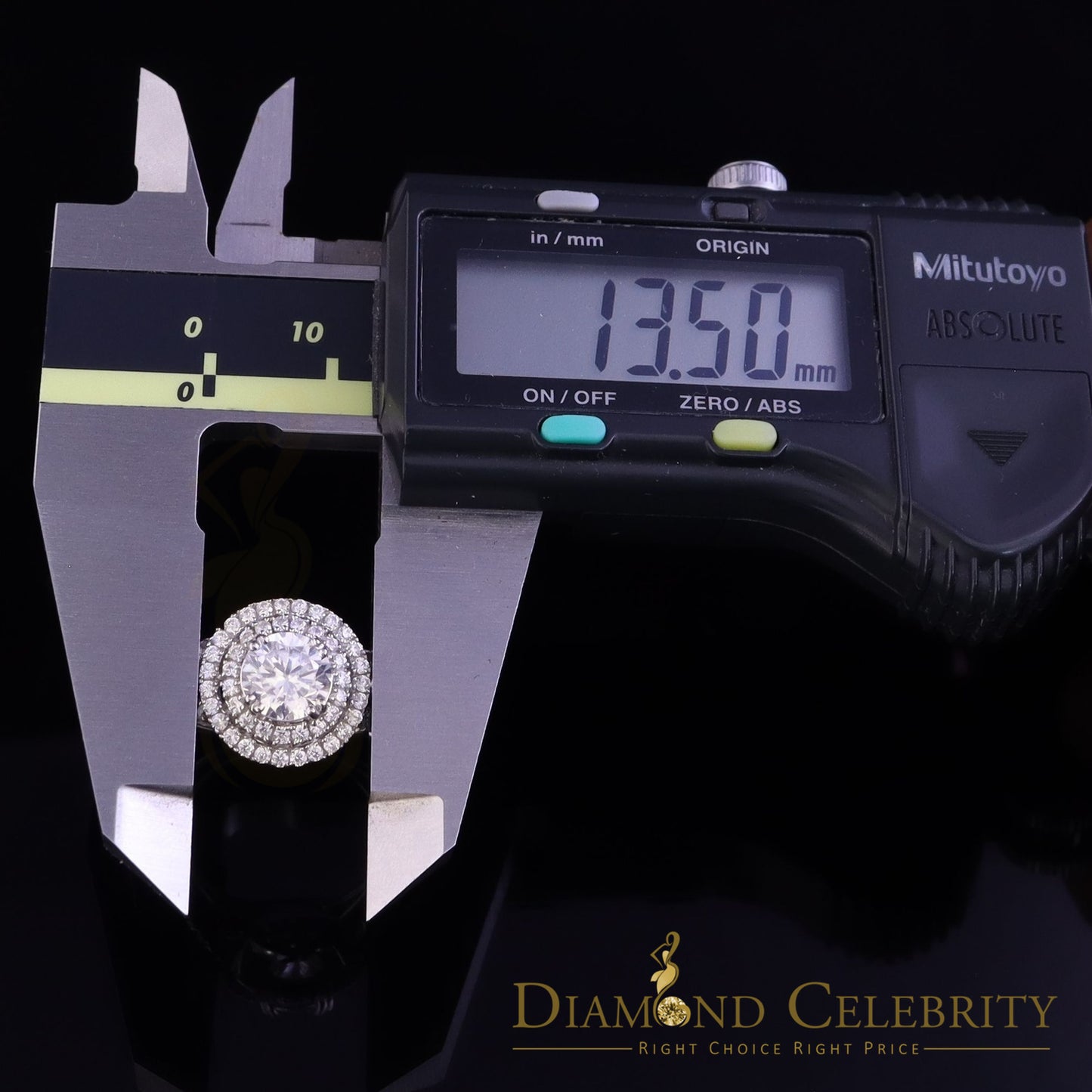 DiamondCelebritees 3.34ct Cubic Zirconia 925 White Silver Round Engagement Womens Ring Size 7