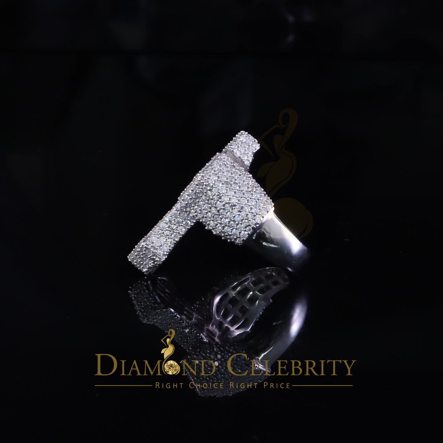 DiamondCelebritees White Cross Men's Baguette 925 Sterling Silver 6ct VVS D Moissanite Rings SZ 10