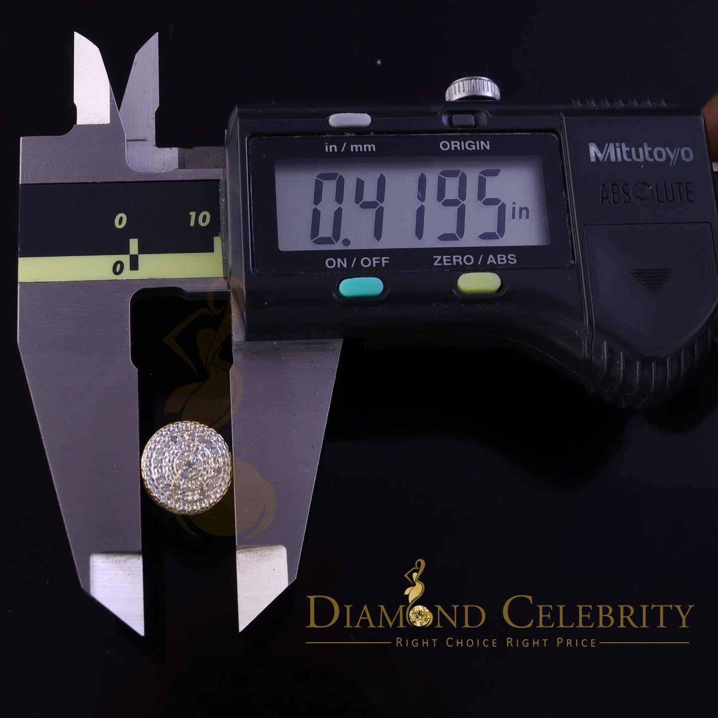 DiamondCelebritees 0.15ct Diamond 925 Sterling Silver Yellow Round Earrings For Women 's / Men's