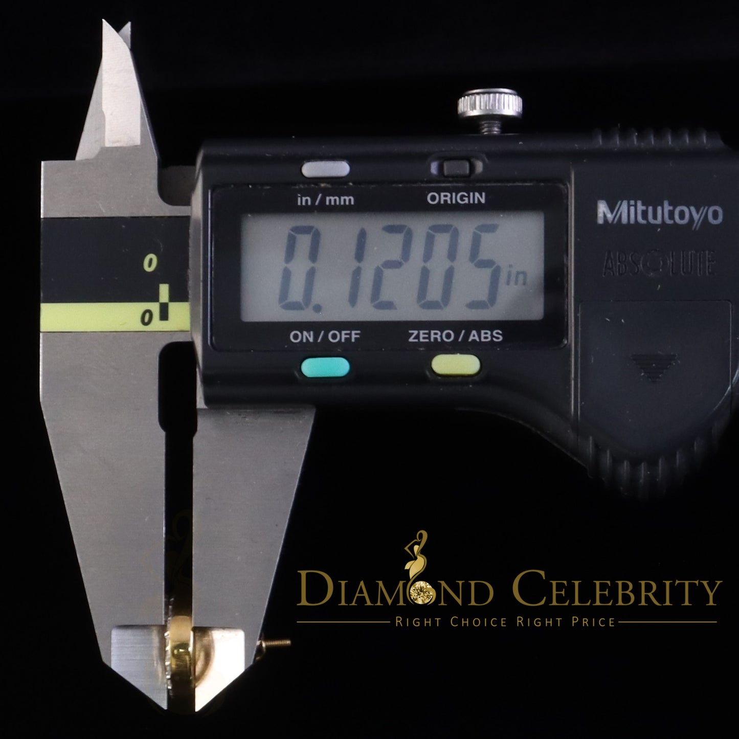 DiamondCelebritees 925 Yellow Silver 1.00ct VVS 'D' Moissanite Round Stud Earring Men's/Womens