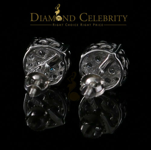 DiamondCelebritees 925 Sterling White Silver 2.0ct Cubic Zirconia Round Women's Stud Earrings