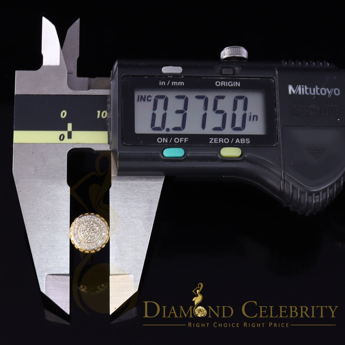 DiamondCelebritees10K Real Yellow Gold w/Real 0.33CT Diamond Men's/Women's Stud Earring