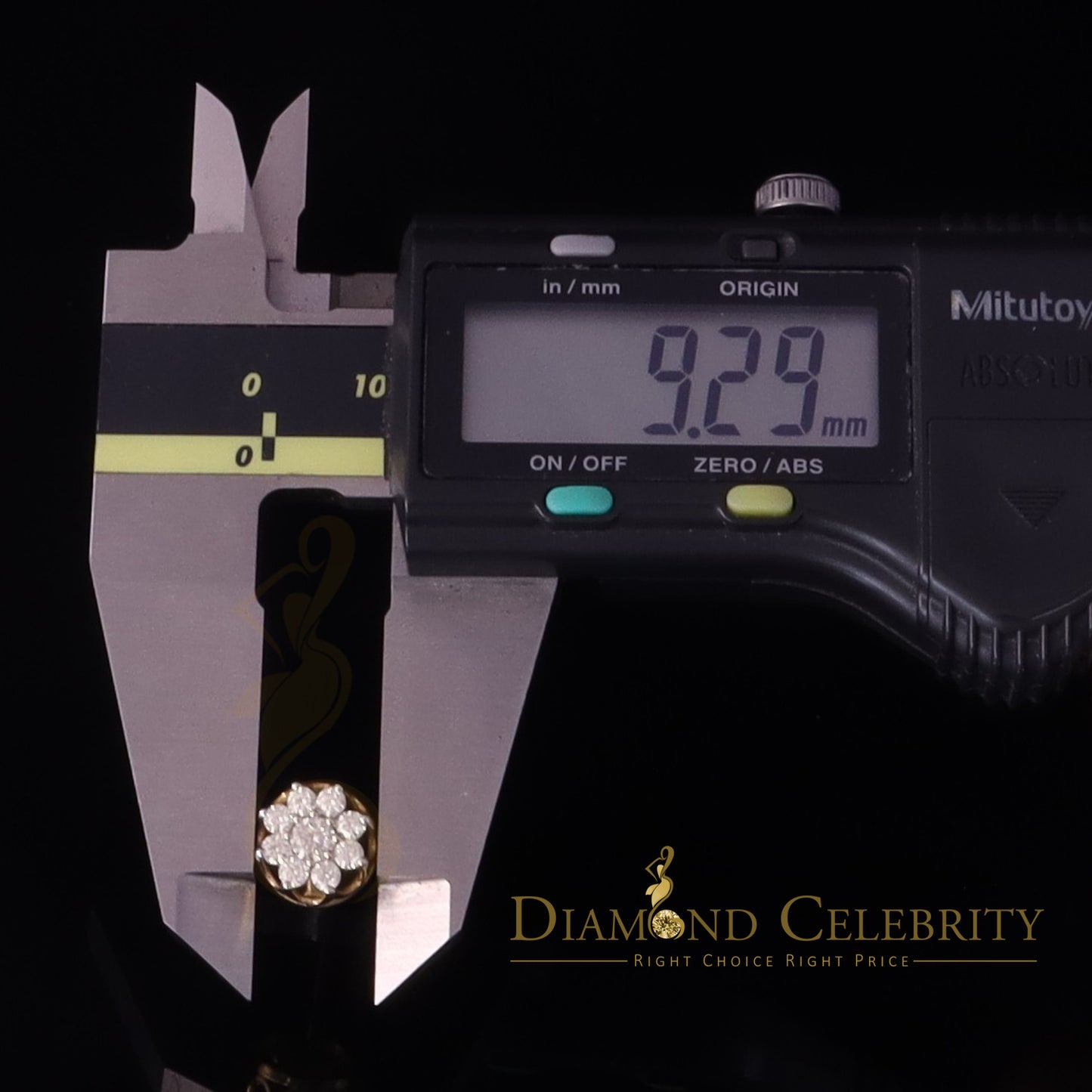 DiamondCelebritees Men's/Womens 925 Silver Yellow 1.00ct VVS 'D' Moissanite Floral Stud Earrings