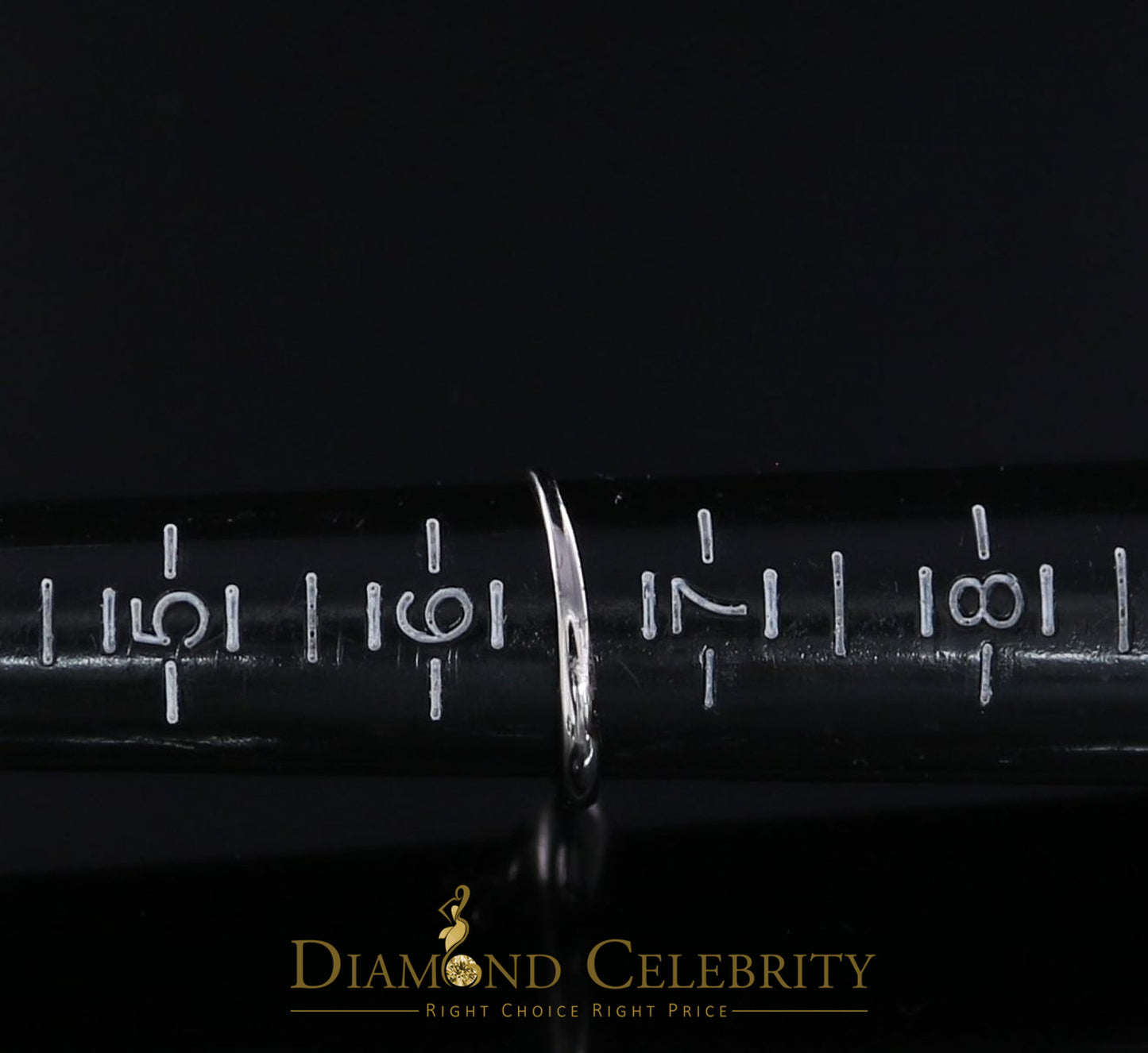 DiamondCelebritees Real 10 kt White Gold with 0.02 CT Genuine Diamond Cute Dolphin Ring Size 6.5