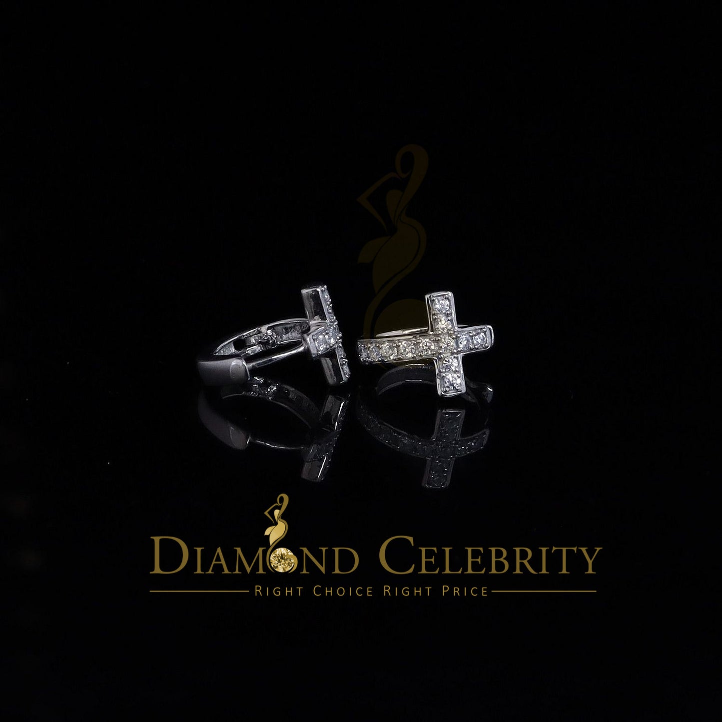 DiamondCelebritees White 925 Sterling Silver 0.72ct Cubic Zirconia Women's & Men's Hoop Earrings