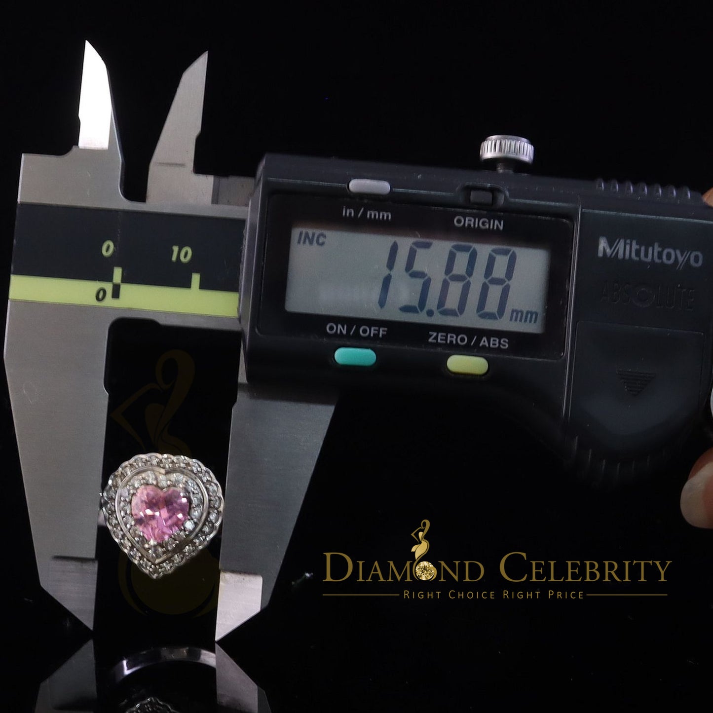 DiamondCelebritees 925 White Sterling Silver 3.90ct Cubic Zirconia Promise Heart Ring Size 7.5