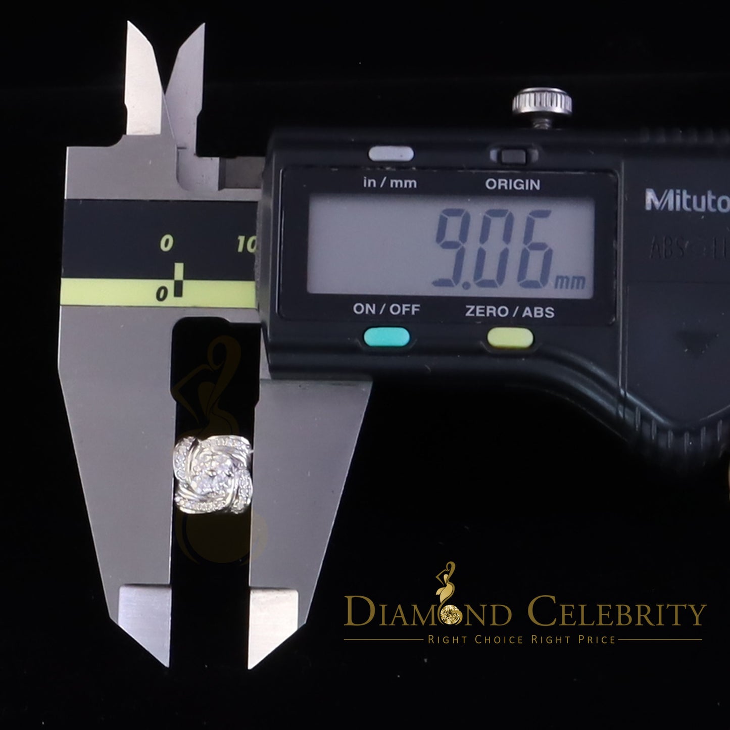 Diamondcelebritees New Men's/Womens 925 White Silver 0.50ct VVS D Moissanite Knot Stud Earrings
