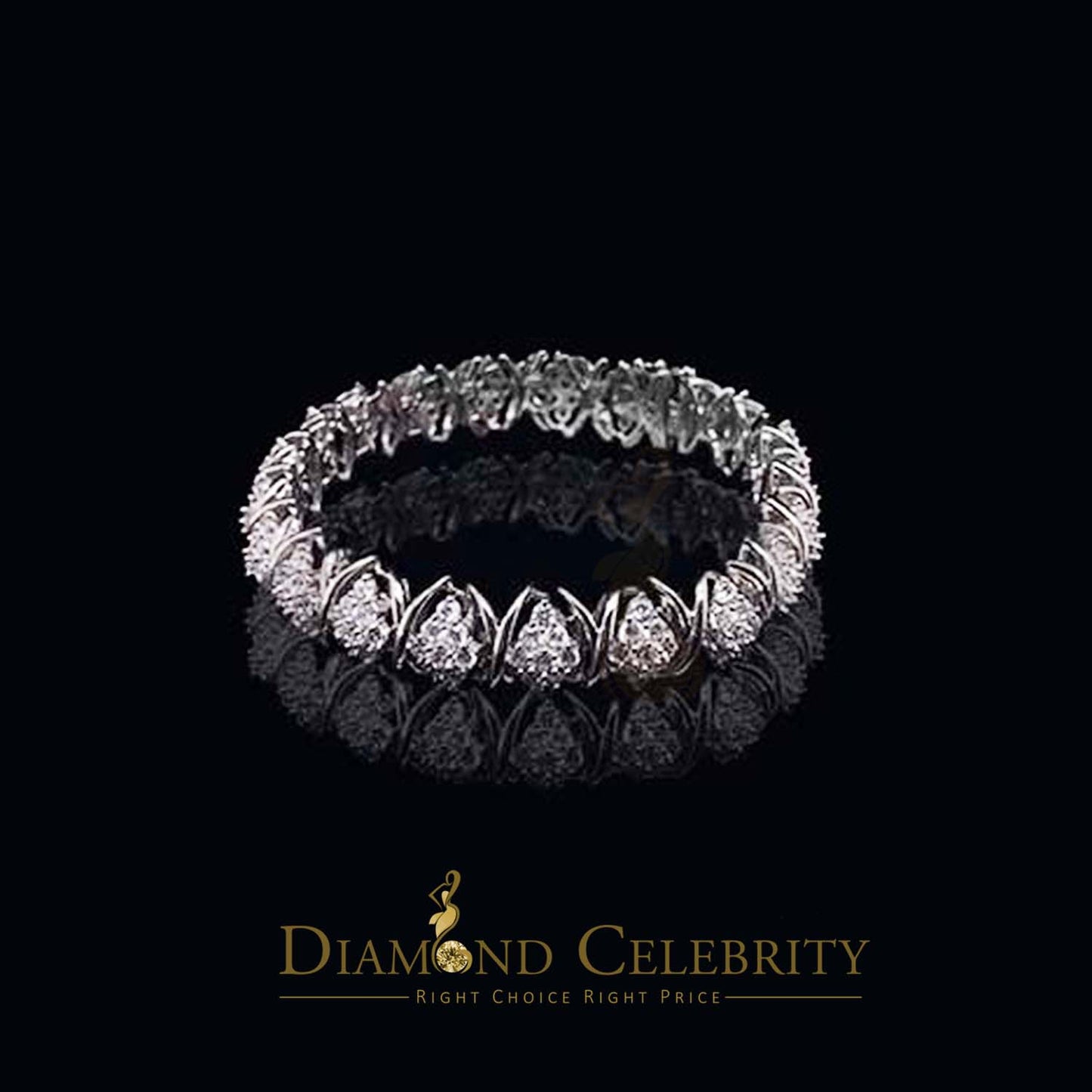 Diamondcelebritees Sterling Silver White Ladies Bracelet 11.0ct Cubic Zirconia Stone -Size 7 Inches