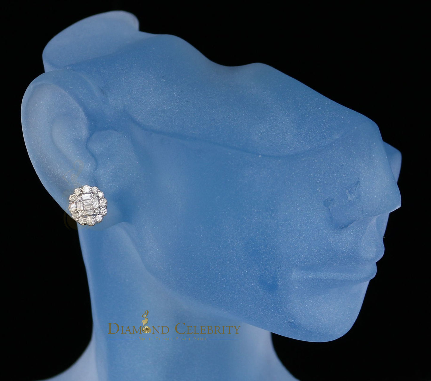 DiamondCelebritees10K Real Yellow Gold with 0.66CT Real Diamond Men's/Women's Stud Earrings
