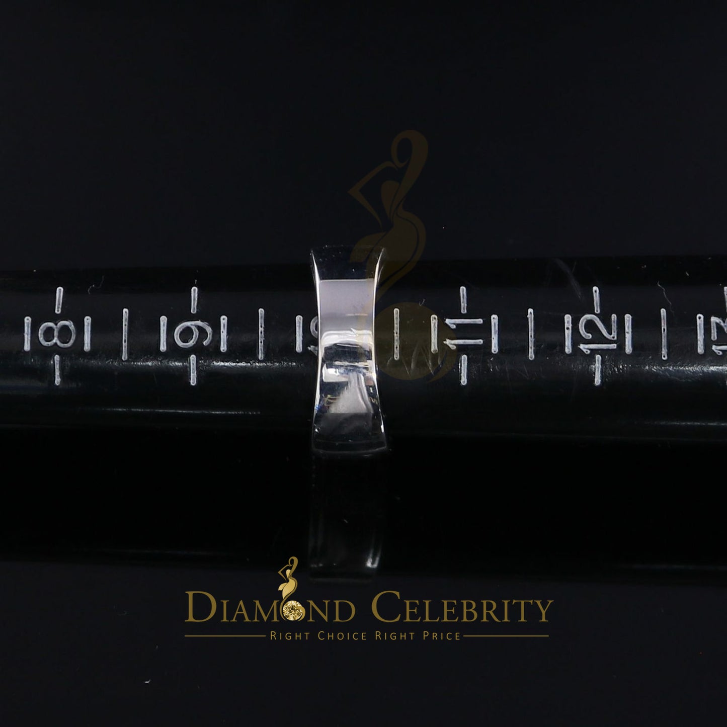 DiamondCelebritees 0.45 CT Real Diamond 925 Silver White Band Shine Men's Engagement Ring Size 11
