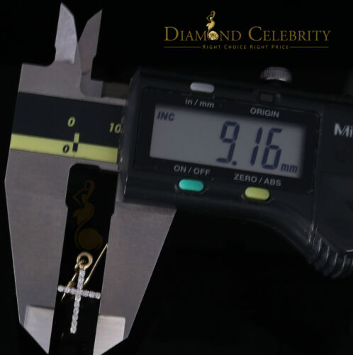 DiamondCelebritees Yellow 0.40ct Sterling 925 Silver Hip Hop Cross Dangling Women's & Men's Earring