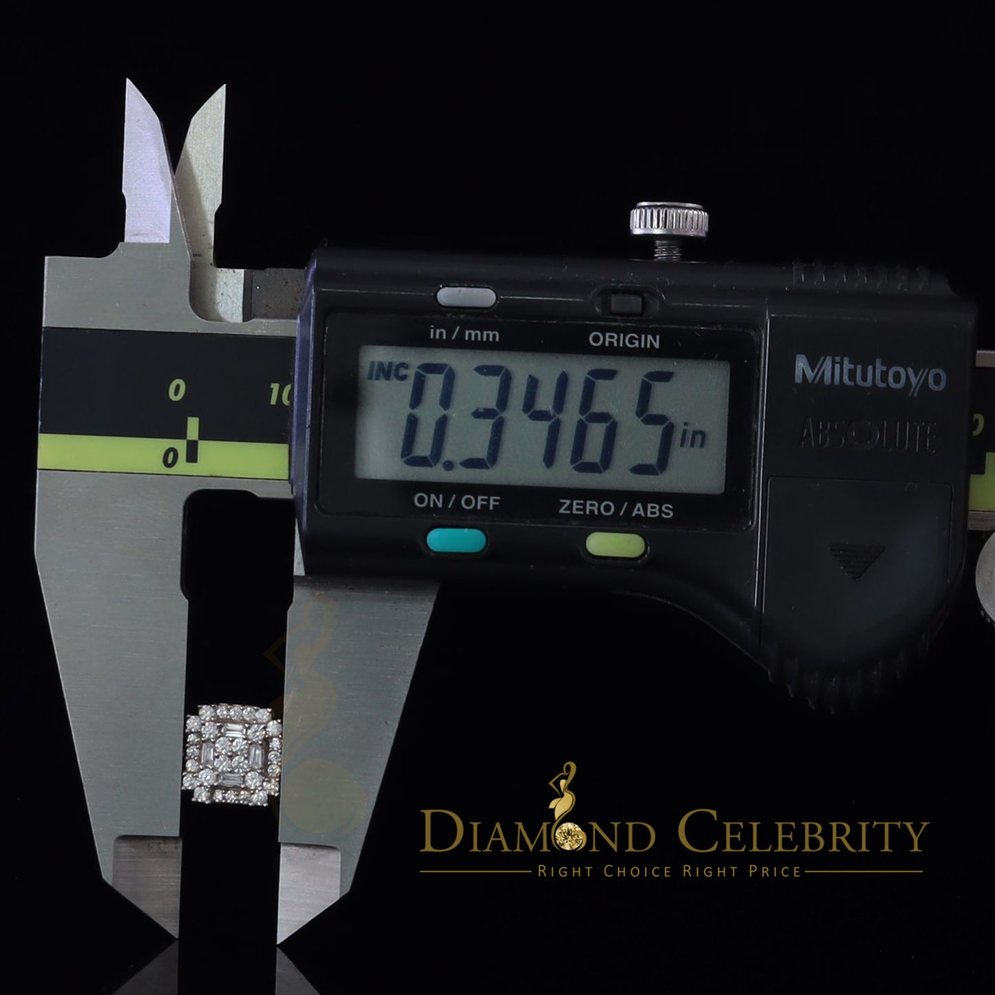 DiamondCelebritees 1.18ct Cubic Zirconia 925 White Silver Women's & Men's Hip Hop Square Earrings