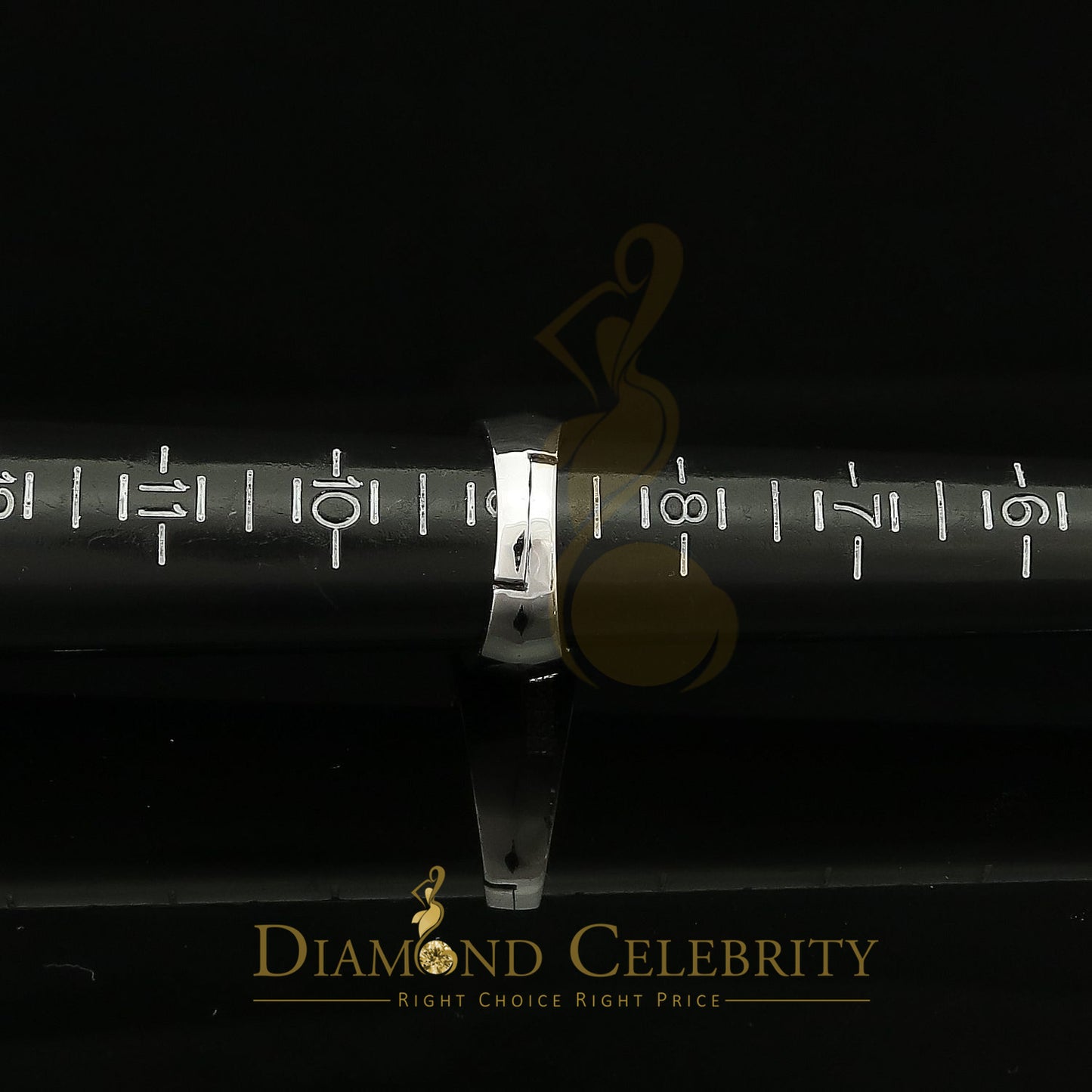 DiamondCelebritees 925 White Sterling Silver Cubic Zirconia 2.44ct Men Adjustable Ring Size 8 to 10