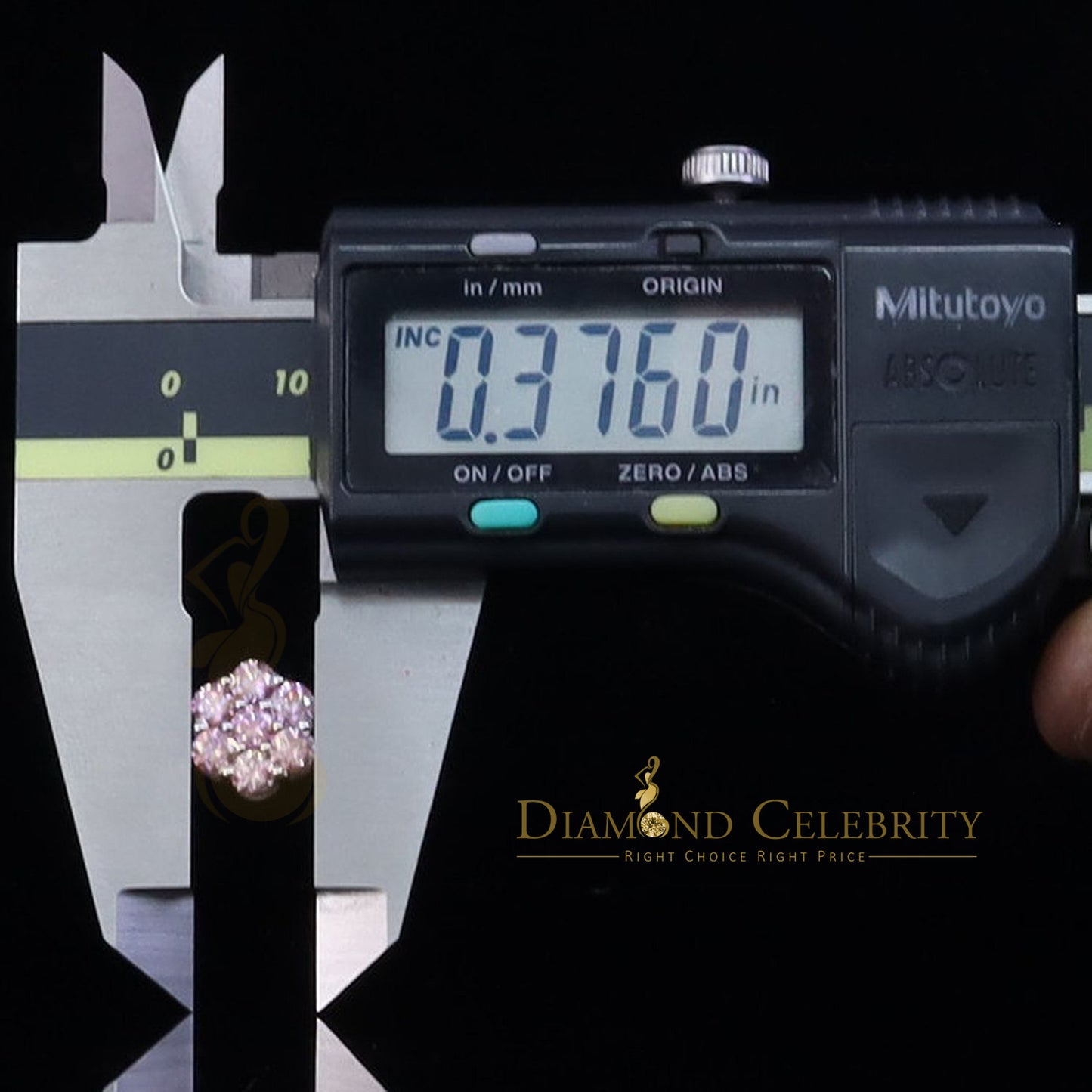 Diamondcelebritees Men's/Women's 925 Silver White 2.25ct VVS D Pink Moissanite Floral Stud Earrings