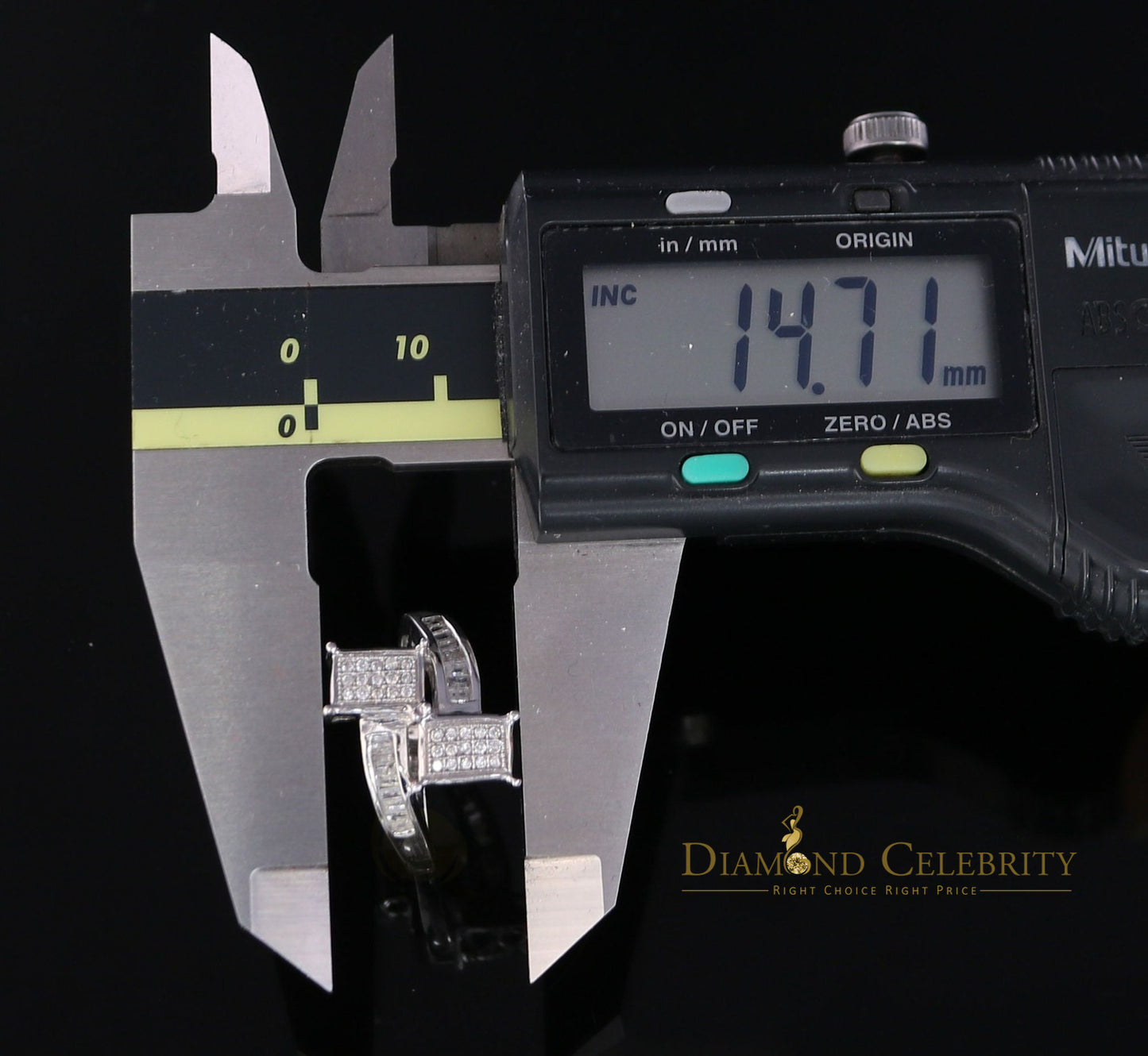 DiamondCelebritees Real 14kt White Gold with 0.33CT Real Mix Bugget Round Diamond Ring Size 6.5