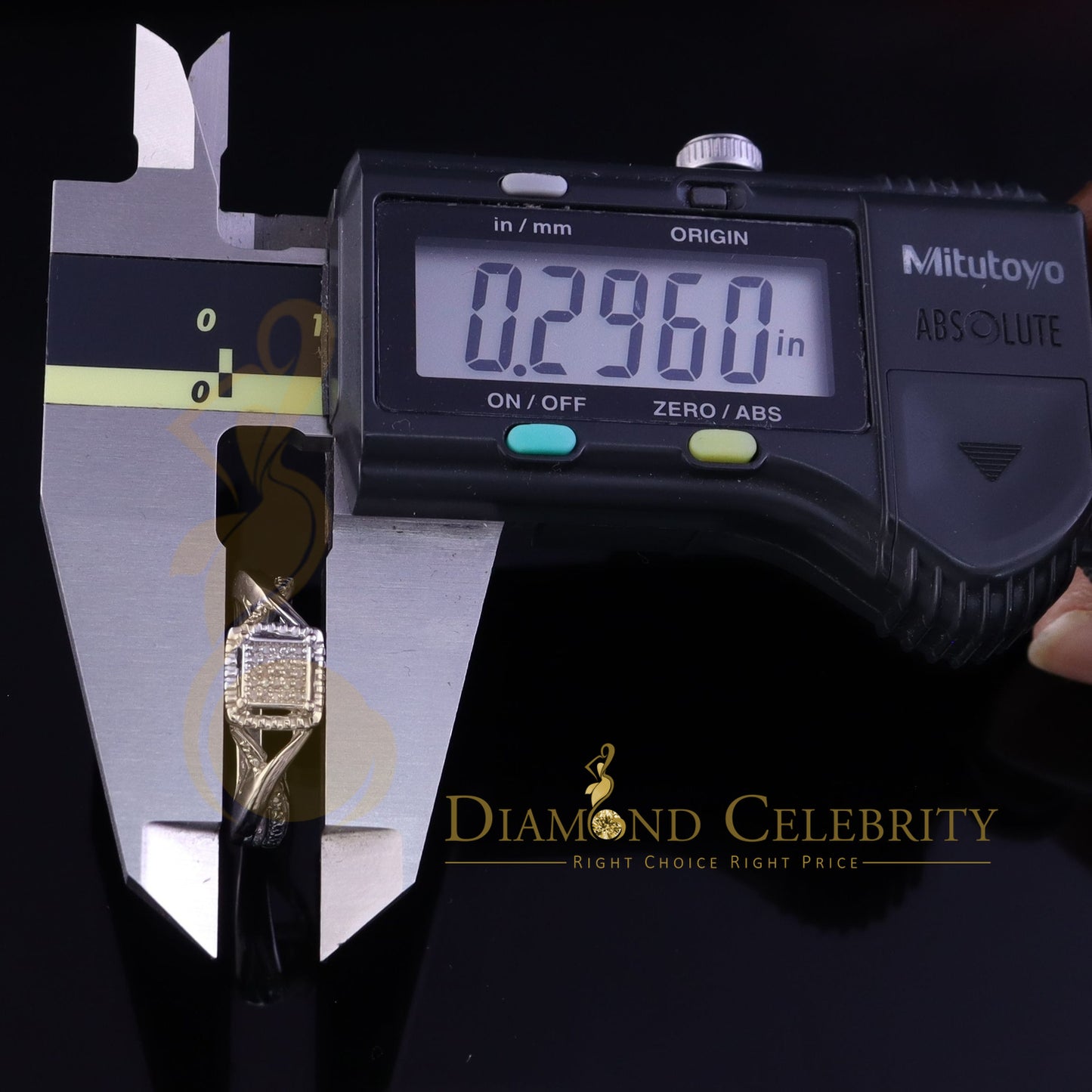 DiamondCelebritees 0.10CT Real Diamond 925 White Silver Womens Square Engagement Ring Size 6.5