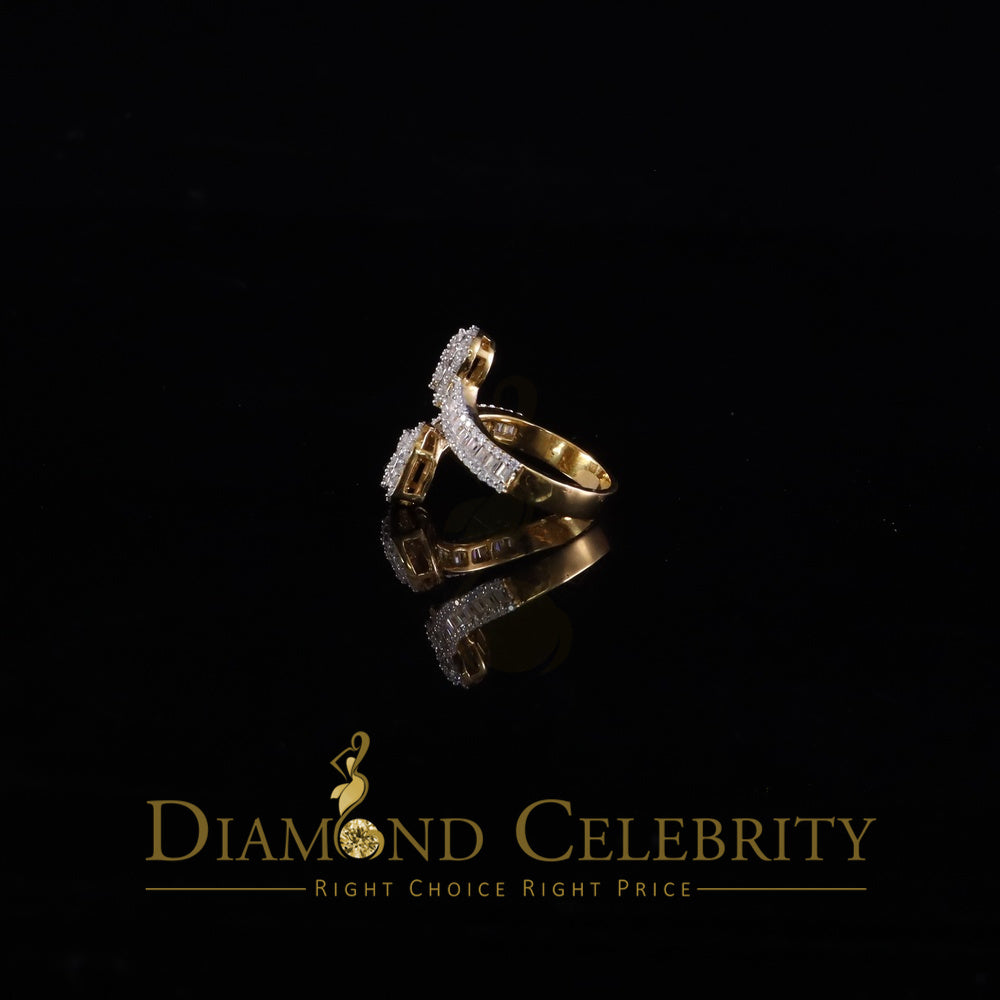 DiamondCelebritees Womens 925 Silver Yellow 2.00ct VVS 'D' Moissanite Tinny Heart Rings Size 8