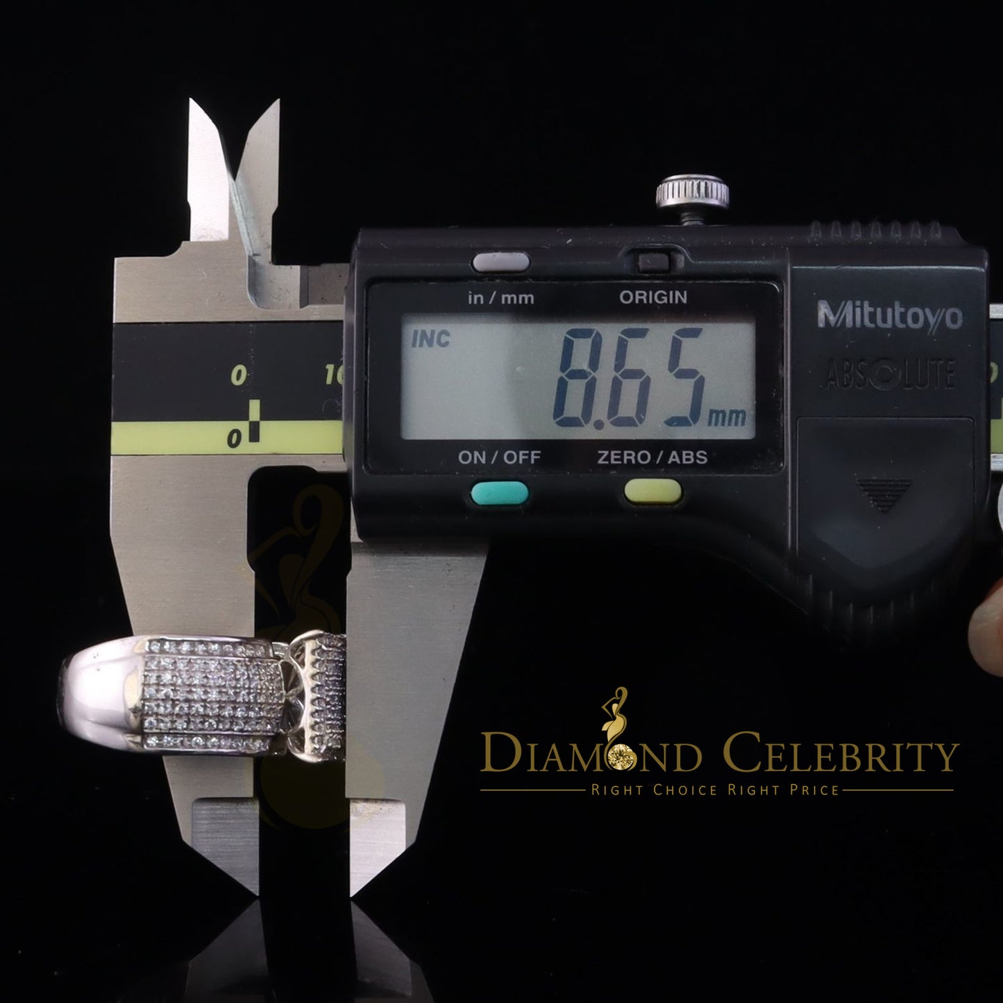 DiamondCelebritees Diamond Celbrity 2.03ct Cubic Zirconia White Silver Womens Square Ring Size 7