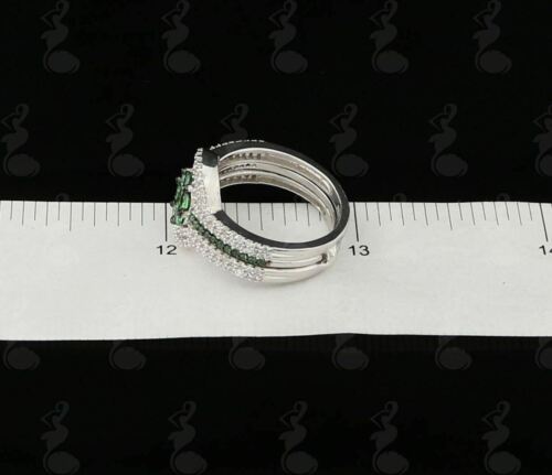 DiamondCelebritees 925 Sterling White Silver 2.50ct Floral Shape Cubic Zirconia Womens Ring SZ 6.5