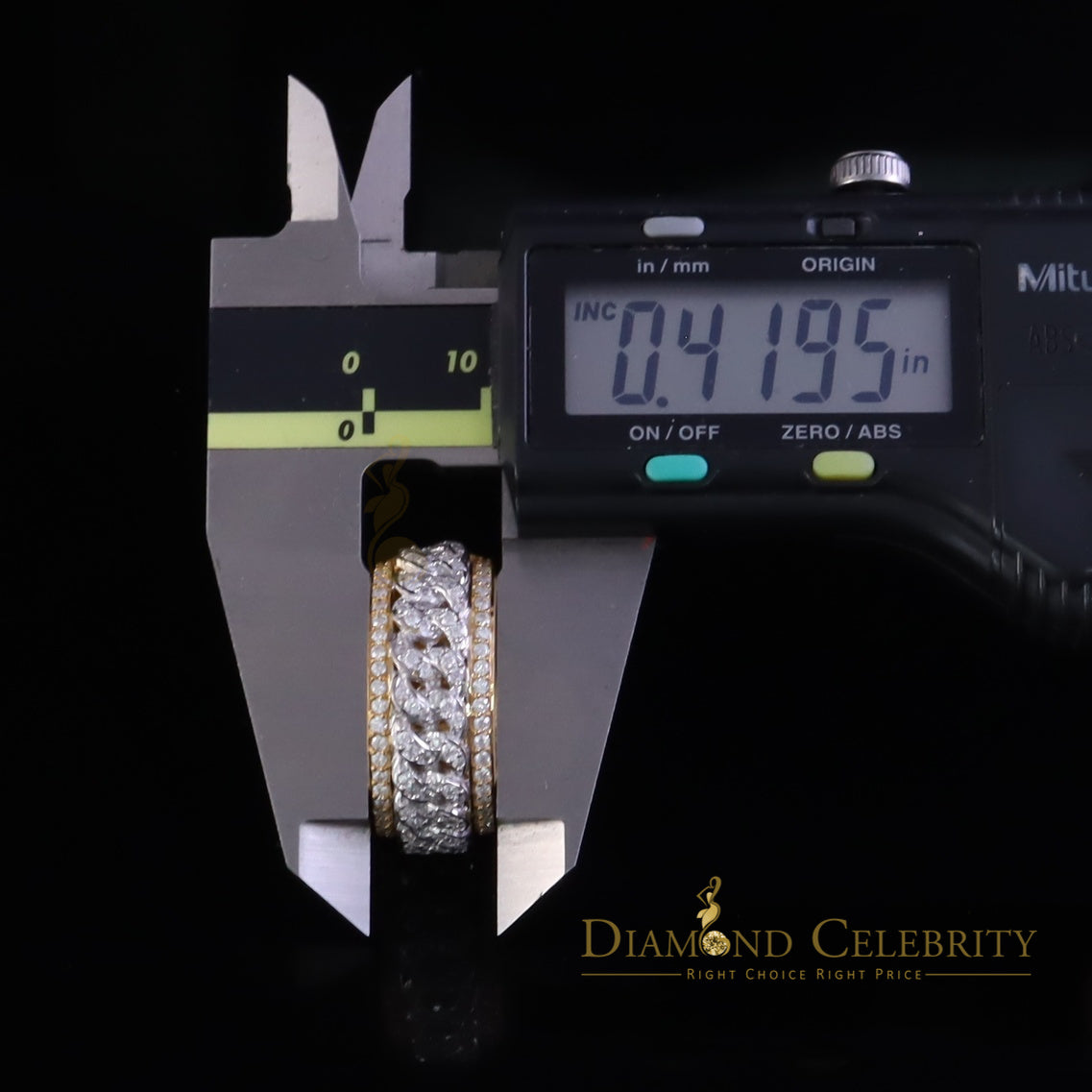 DiamondCelebritees 1.50ct VVS 'D' Silver Yellow For Men's & Women's Band Moissanite Ring Size 8