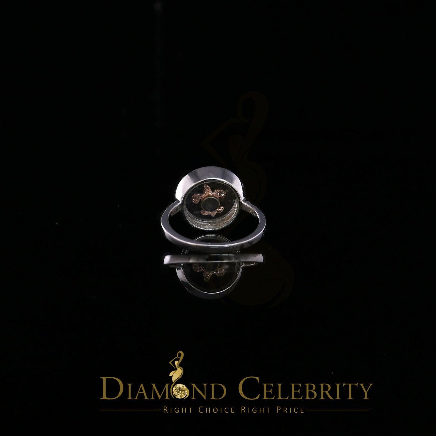 DiamondCelebritees White 0.50ct 925 Sterling Silver Fleur de lis Cubic Zirconia Women's Ring Size 7