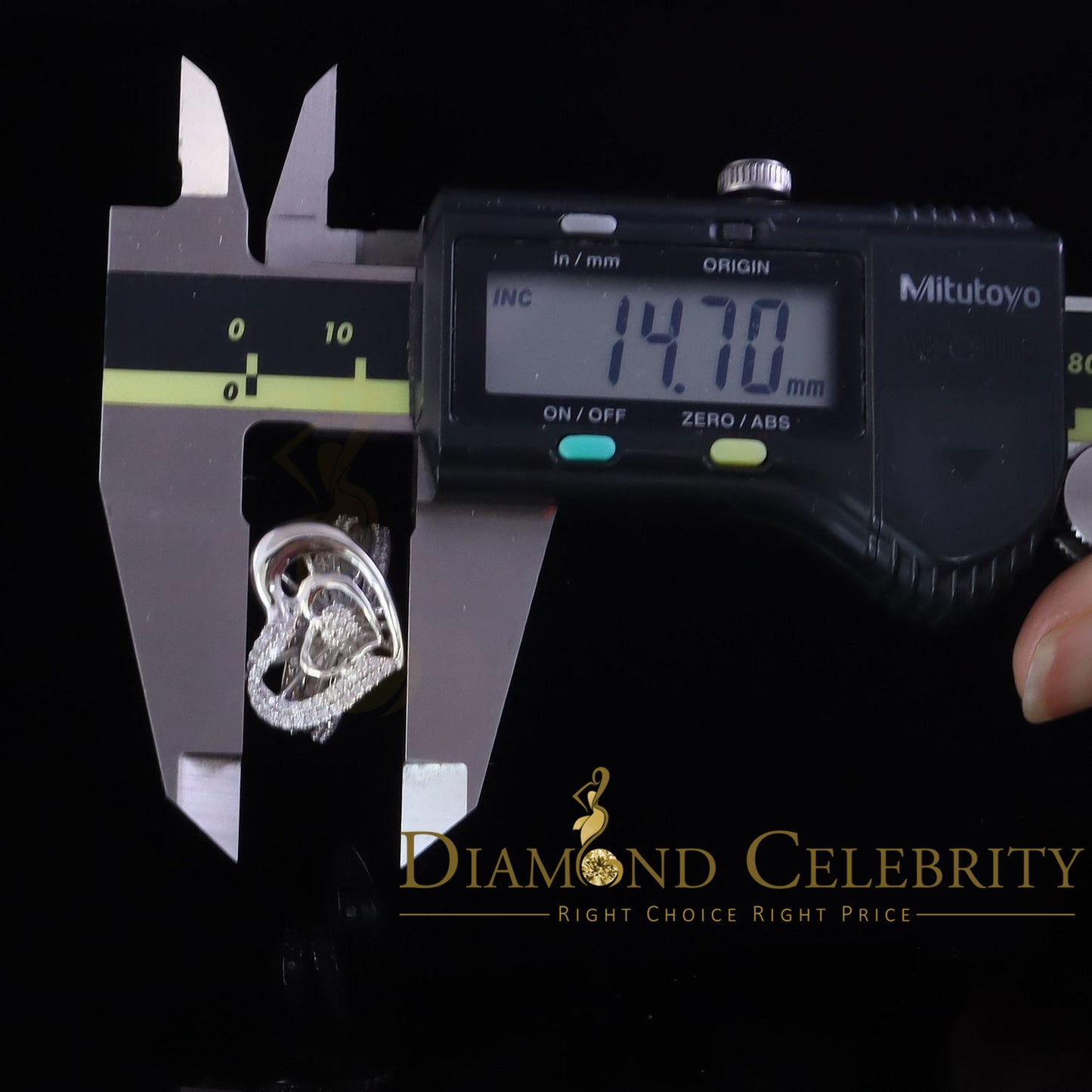 DiamondCelebritees 925 Silver Baguette 85 Cubic Zirconia Stones White Dual Heart Womens Ring SZ7.