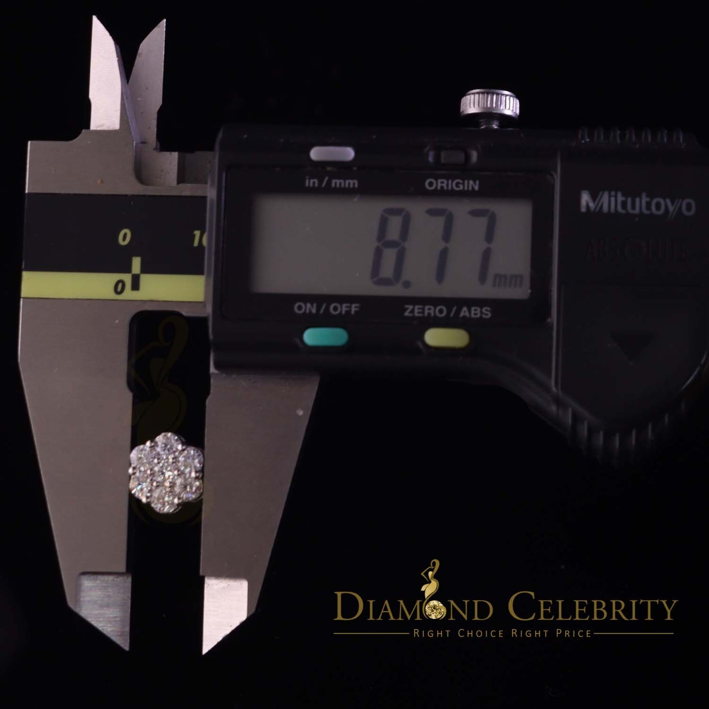 DiamondCelebritees 1.50ct Vvs 'D' Color Genuine Moissanite Stud FLORAL Earrings 10k Real White Gold