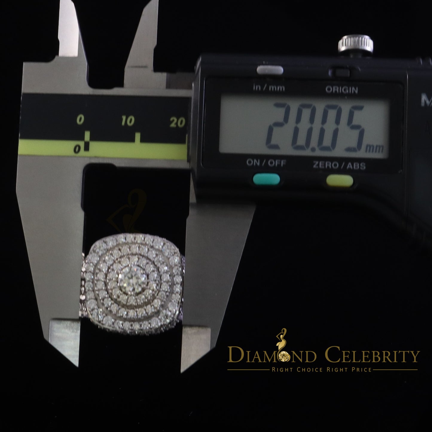 DiamondCelebritees White Sterling Silver 6.50ct VVS 'D' Moissanite Round Rings Size 10 Men's