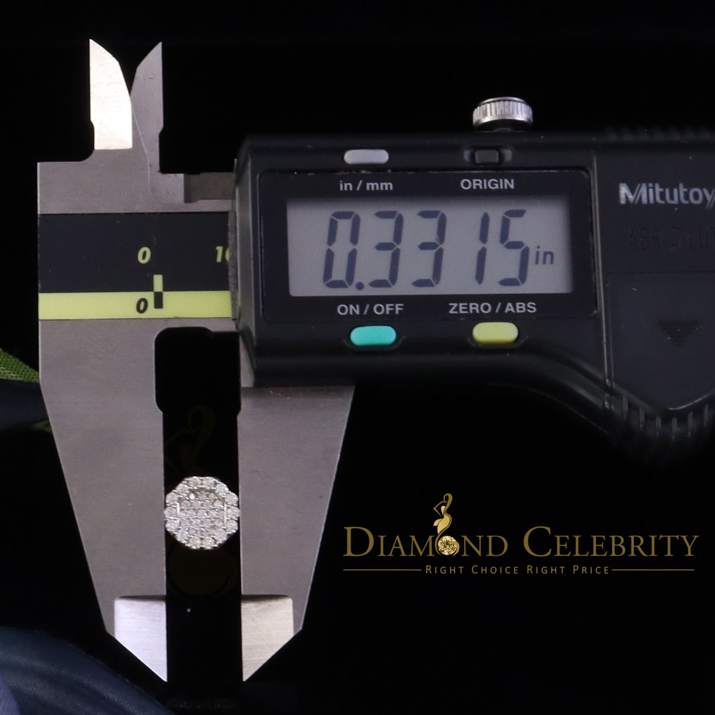 Diamondcelebritees 925 White Silver 0.66ct VVS 'D' Moissanite Octagon Stud Earring Men's/Womens
