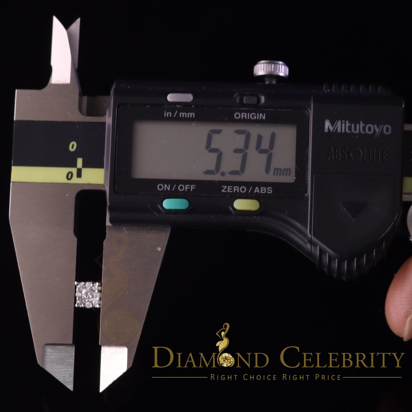DiamondCelebritees 10k Real White Gold 0.33ct VVS 'D' Color Real Moissanite Stud Square Earrings