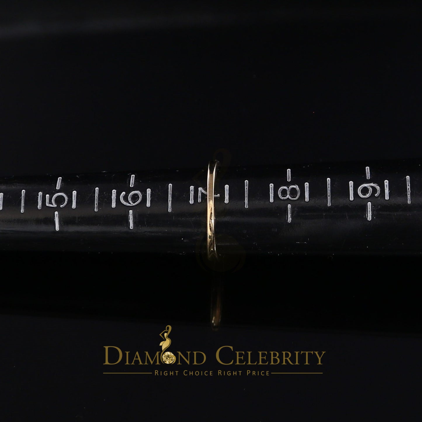DiamondCelebritees Real 14kt Yellow Gold with 0.12CT Real Diamond Ring Square Shape Womens Size 7