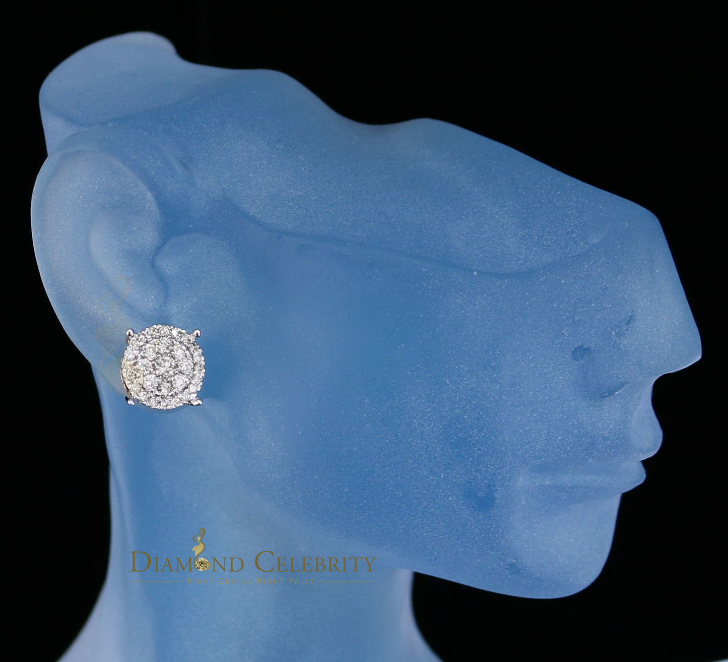 DiamondCelebriteesMen's/Women's 10K Real Yellow Gold with 1.20CT Real Diamond Stud Earrings
