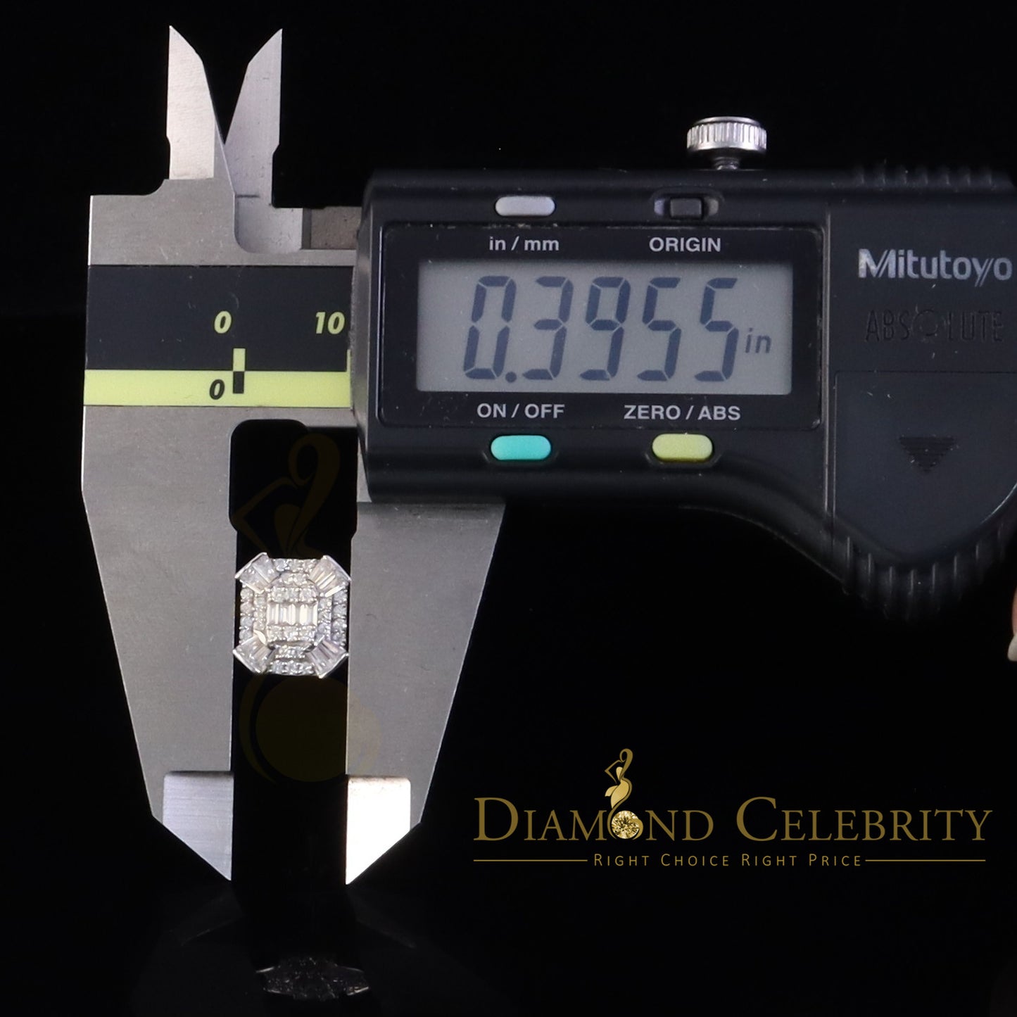 Diamondcelebritees 925 White Silver 1.25ct VVS 'D' Moissanite Rectangle Stud Earring Men's/Womens