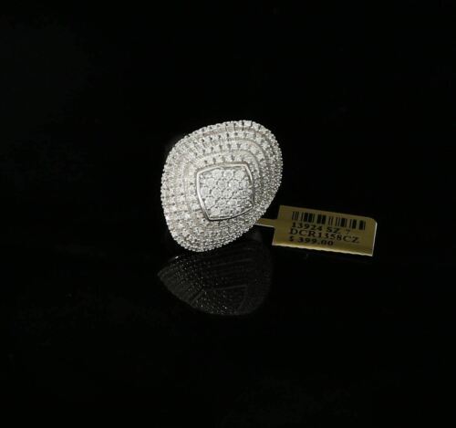 DiamondCelebritees 925 Sterling White Silver With Cubic Zirconia 1.67 ct Cocktail Ring Size 7.5