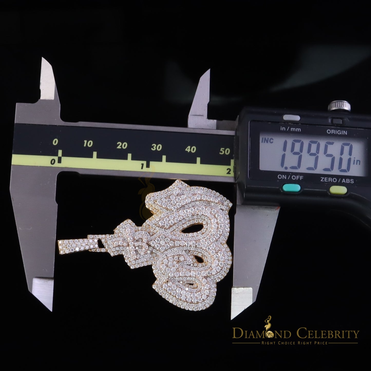 Diamondcelebritees 925 Allah Religious Yellow Silver Pendant 4.00ct VVS 'D Moissanite Men & Women