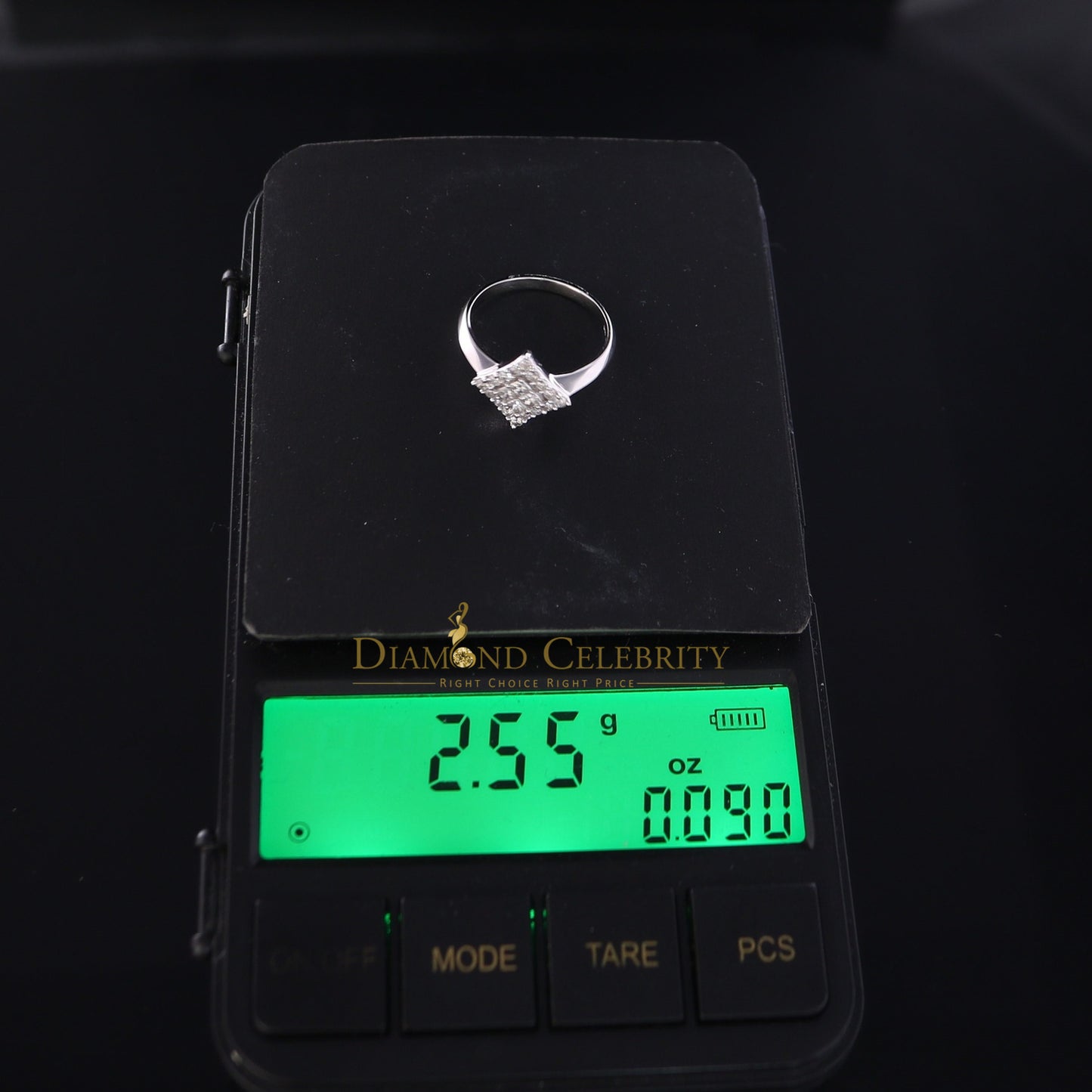 DiamondCelebritees Real 0.50CT Diamond Real 10kt White Gold Womens Ring with KITE Shape Size 6