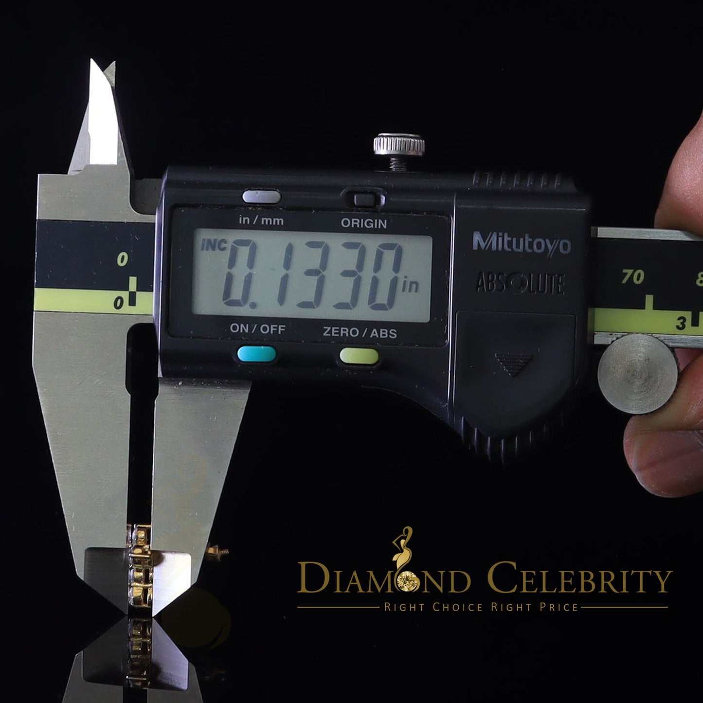 DiamondCelebritees 1.00ct Moissanite Yellow 925 Sterling Silver Women's Cross Earrings