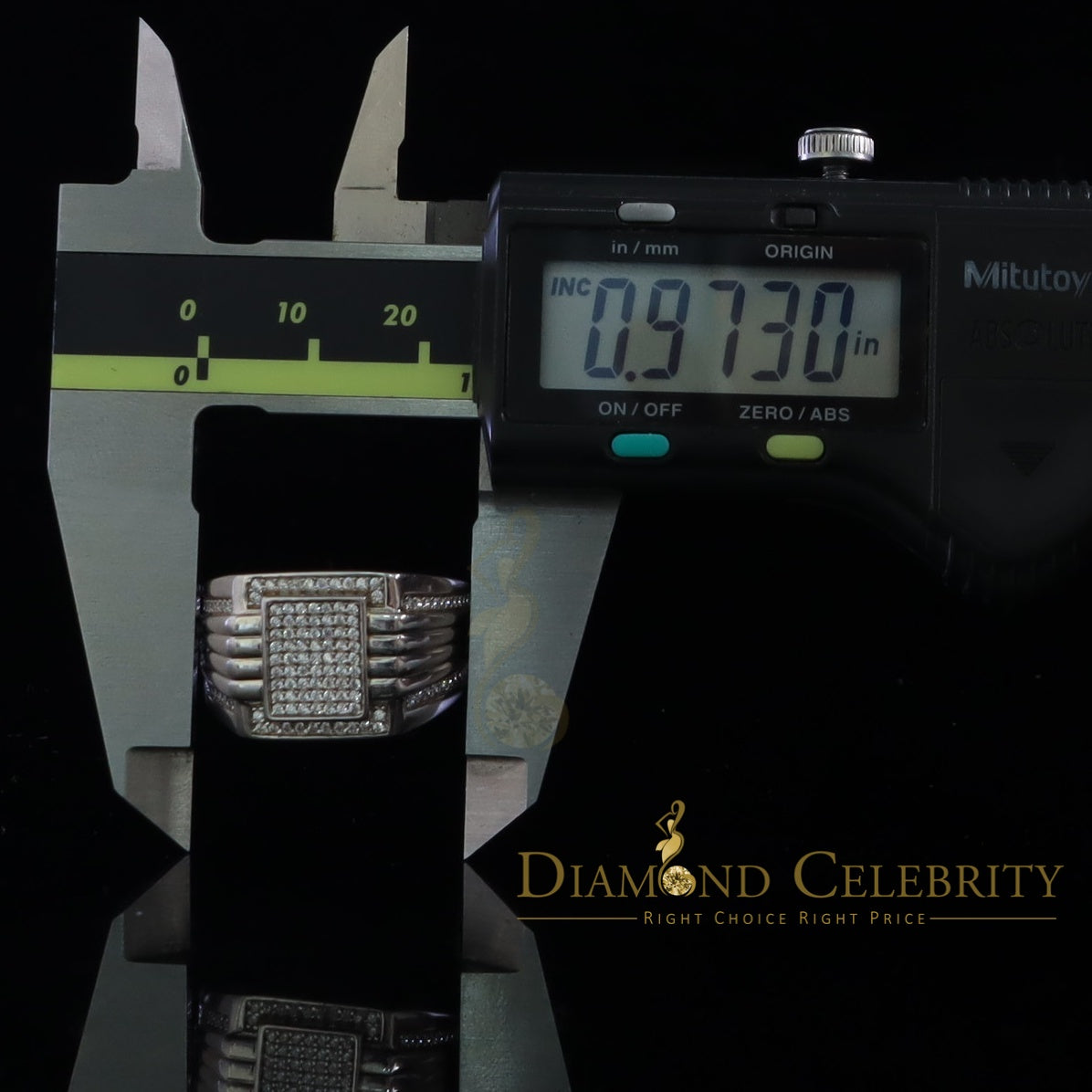 DiamondCelebritees 1.50ct Iced Out White Cubic Zirconia Fashion Luxury Big Ring For Men Size 11