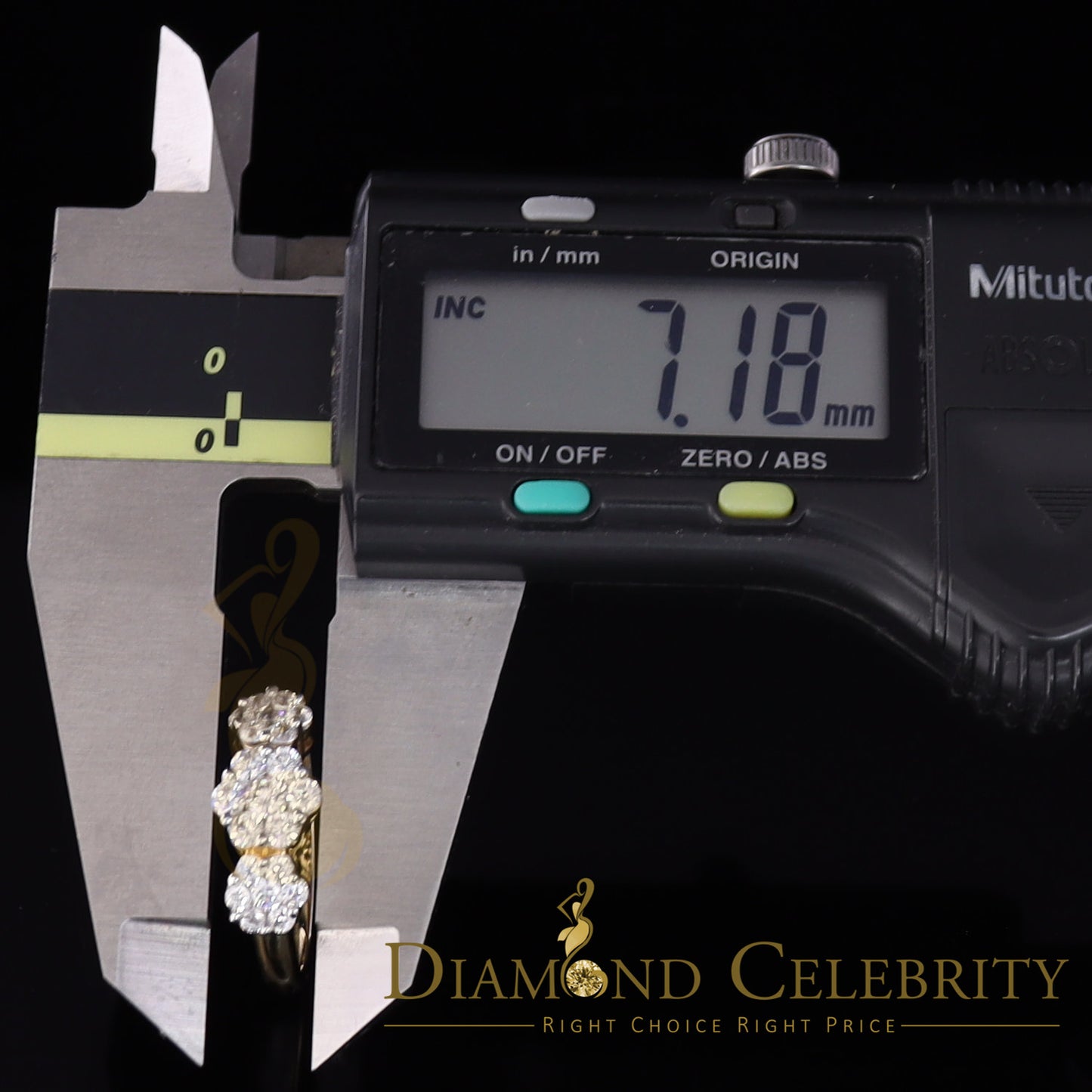 DiamondCelebritees Sterling Yellow Silver Floral-Shaped Cubic Zirconia 2.0ct Womens Ring Size 7