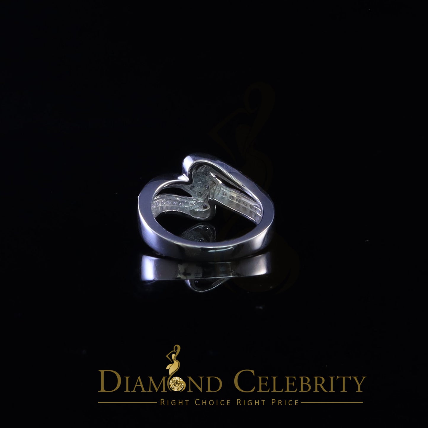 DiamondCelebritees 1.00ct 925 Sterling White Silver 'Z' Round Cubic Zirconia Womens Ring Size 7