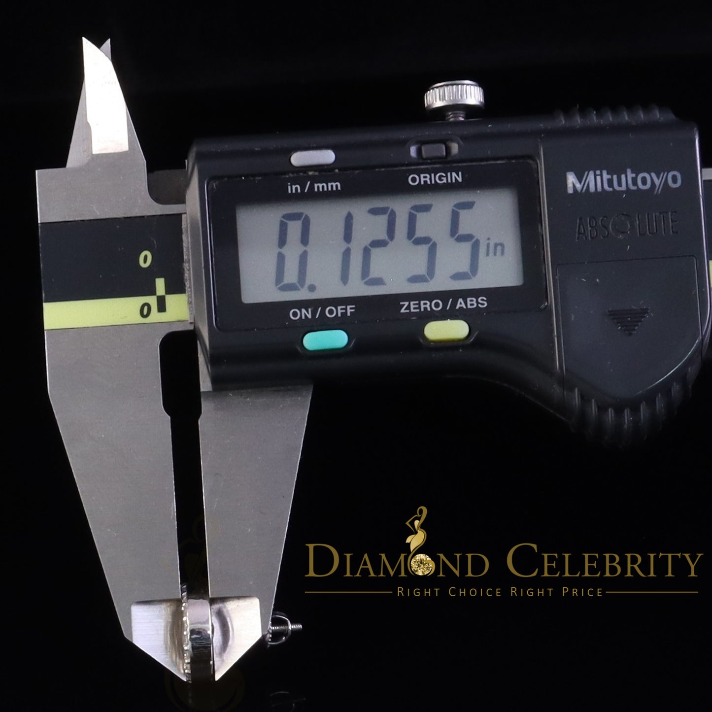 Diamondcelebritees 925 White Silver 1.00ct VVS 'D' Moissanite Round Stud Earring Men's/Womens