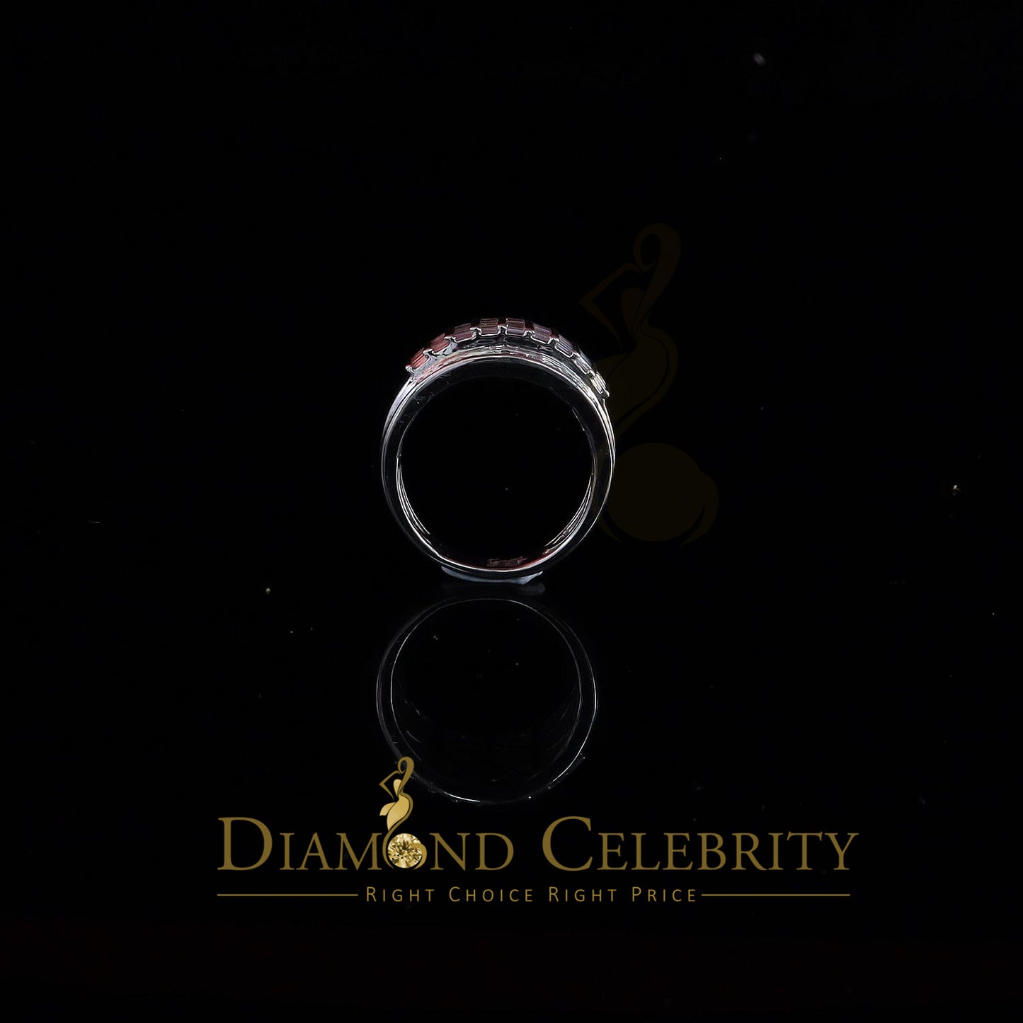 DiamondCelebritees 925 Sterling Silver White 1.75ct Cz Cindrella Men's Women's Ring Size 9