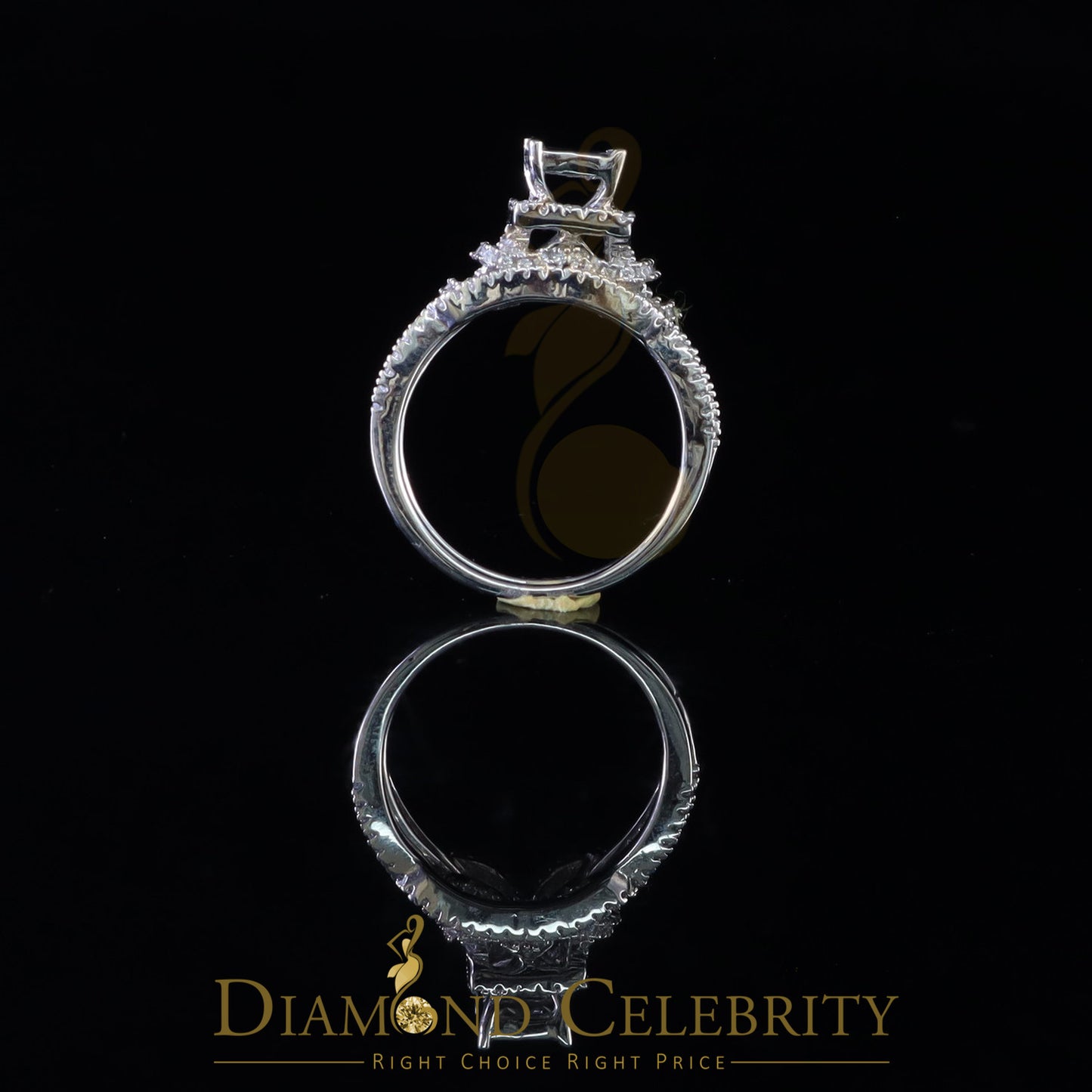 DiamondCelebritees Sterling Silver White Square 1.80ct Cubic Zirconia Womens Bridal Ring Size 7