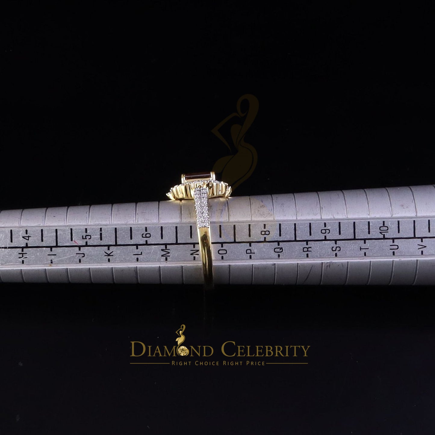 DiamondCelebritees 2.00CT Women's 925 Silver Yellow VVS D Pink & White Moissanite Emerald Ring SZ 7