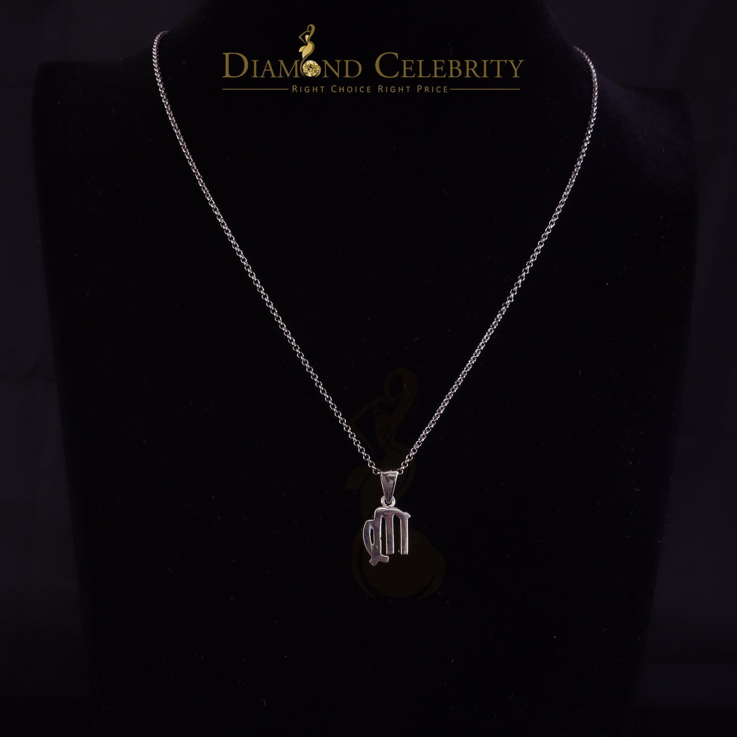 DiamondCelebritees 0.68ct Cubic Zirconia Silver White VIRGO SEPTEMBER Month Pendant Men & Women