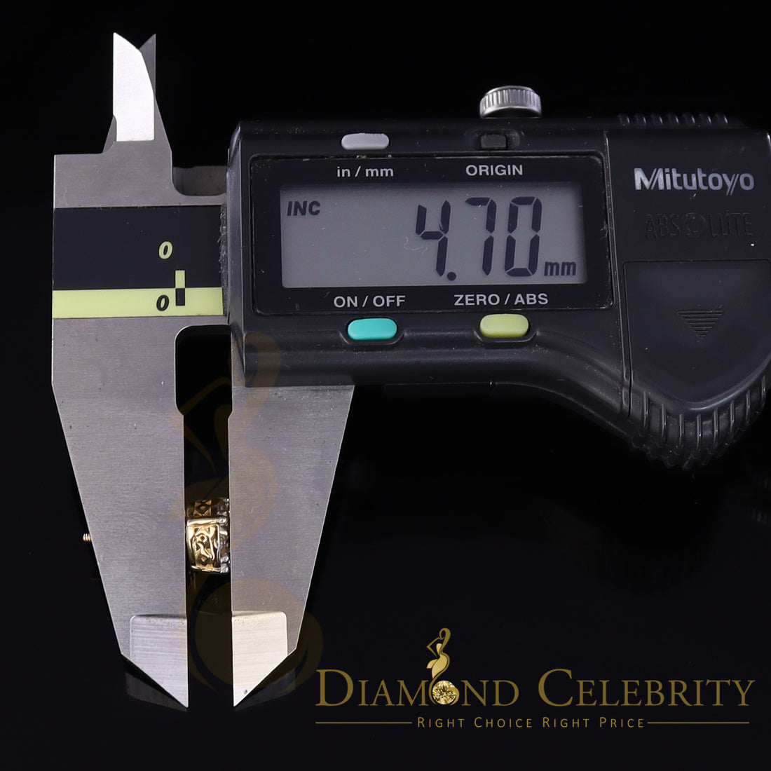 DiamondCelebritees10K Real Yellow Gold with Real 0.85CT Diamond Men's/Women's Stud Round Earring