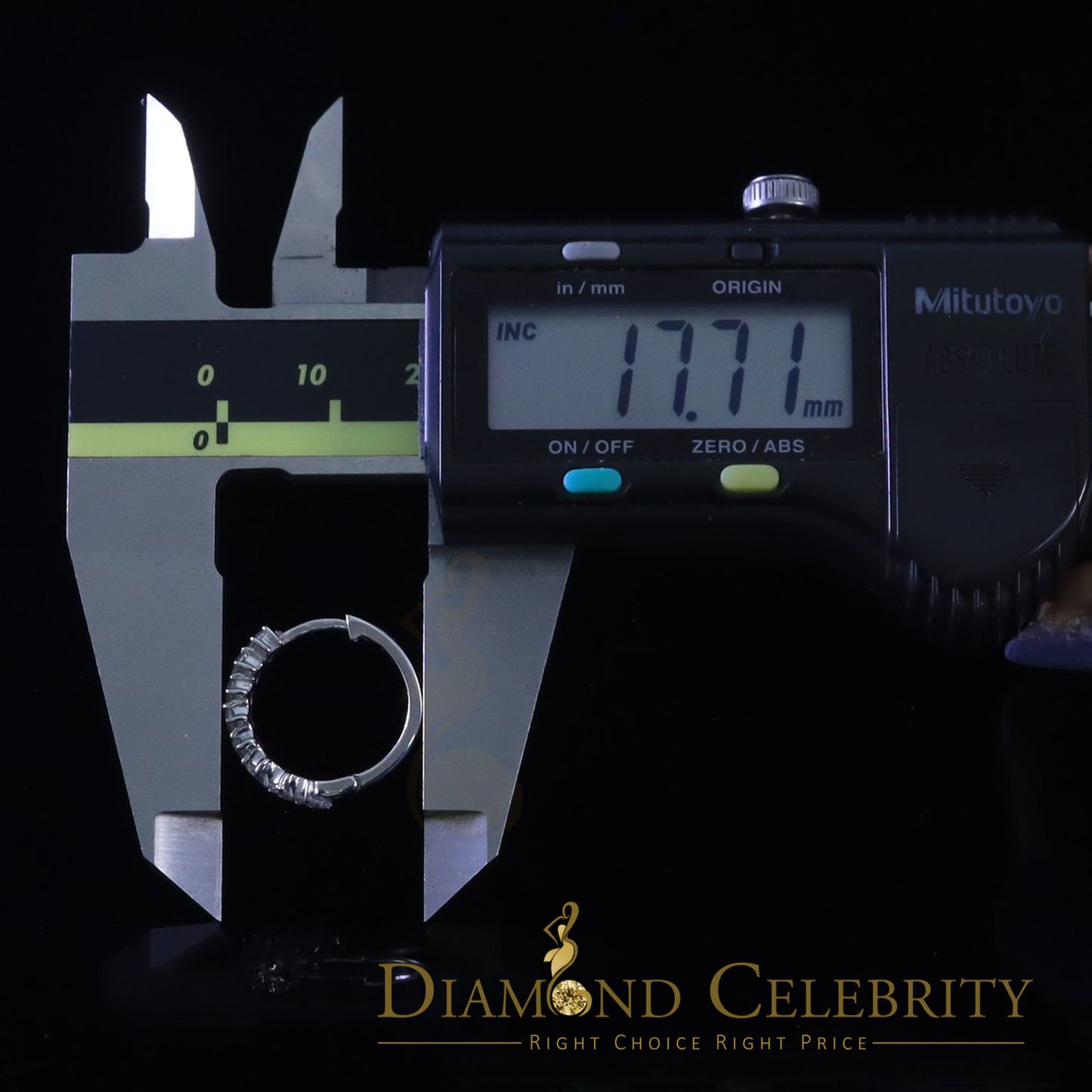 Diamondcelebritees 1.48 ct Moissanite Baugutte White 925 Sterling Silver Women's Hoop Earrings