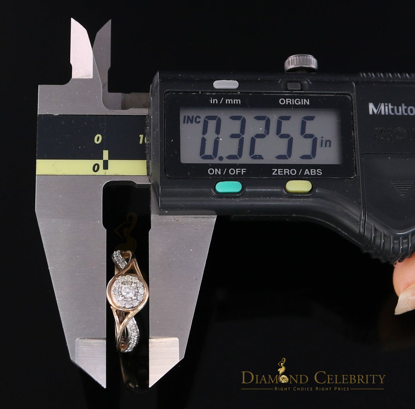 DiamondCelebritees Real 10kt Yellow Gold with 0.25 CT Real Diamond ROUND FLORAL Ring Size 6.5