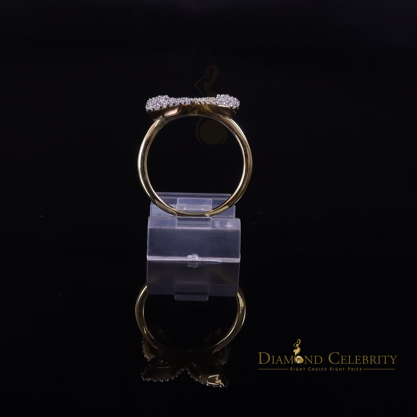 DiamondCelebritees Men's/Womens 925 Silver Yellow 1.50ct VVS 'D' Moissanite Butterfly Rings Size 7